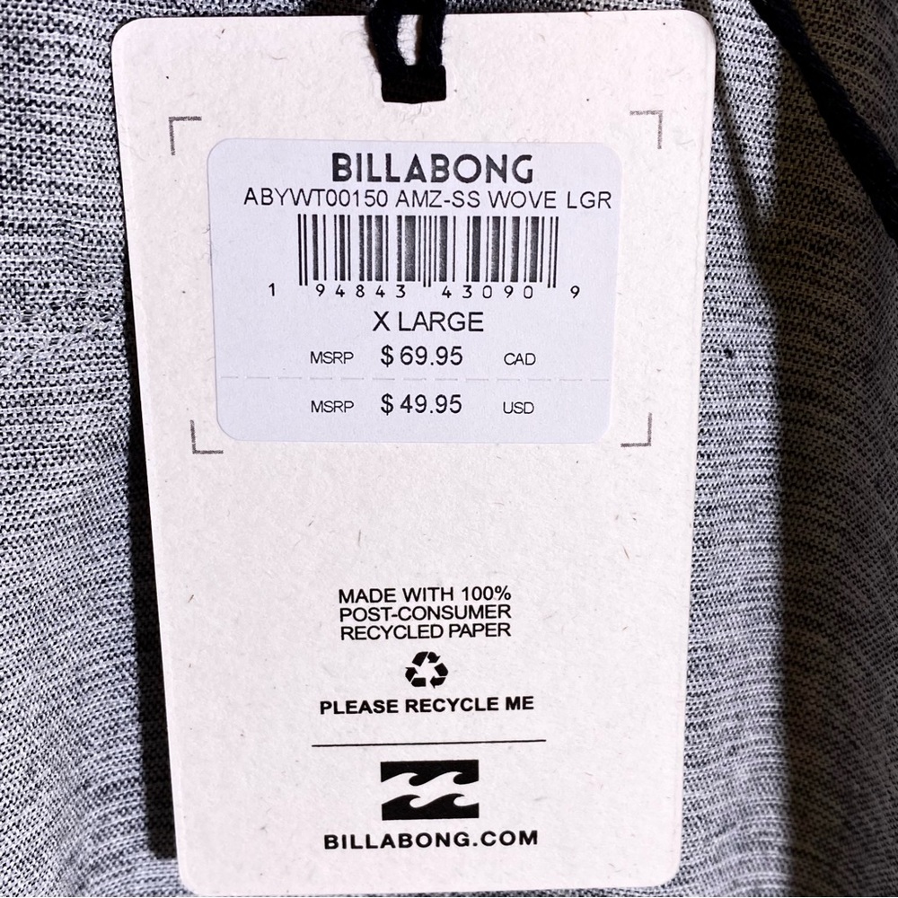 Billabong Men's Classic Sundays Woven Short Sleeve Button Down Shirt - Picture 2 of 15
